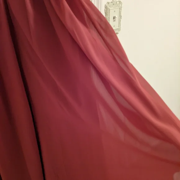 Azazie terra cotta long formal dress - Picture 4 of 13